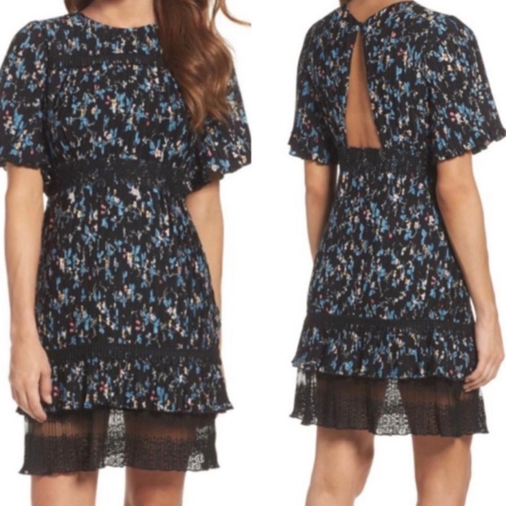 Chelsea28 Floral Pleated Midi Dress